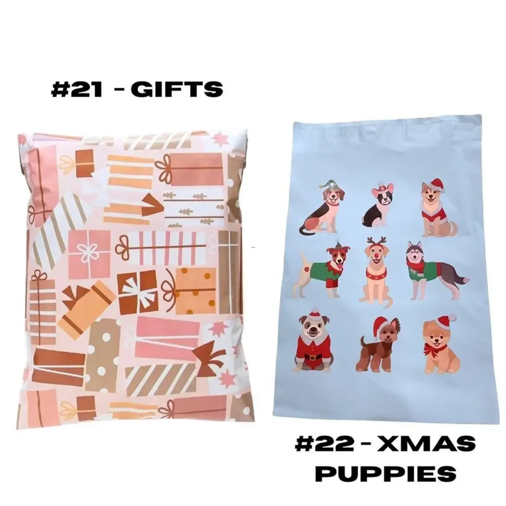 40 Colorful Poly Mailers Pack ~ Choose Your Prints